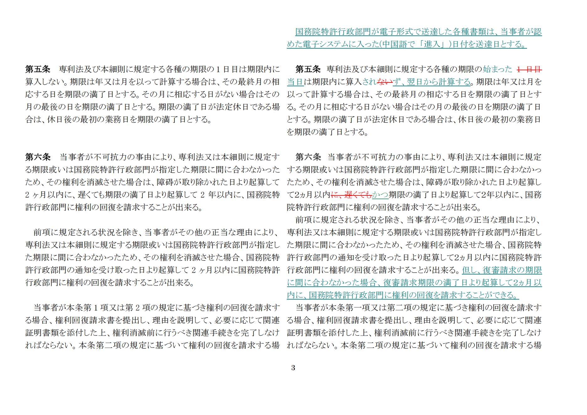 中華人民共和國(guó)専利法実施細(xì)則（新舊対照表） (2024.1)_02.jpg